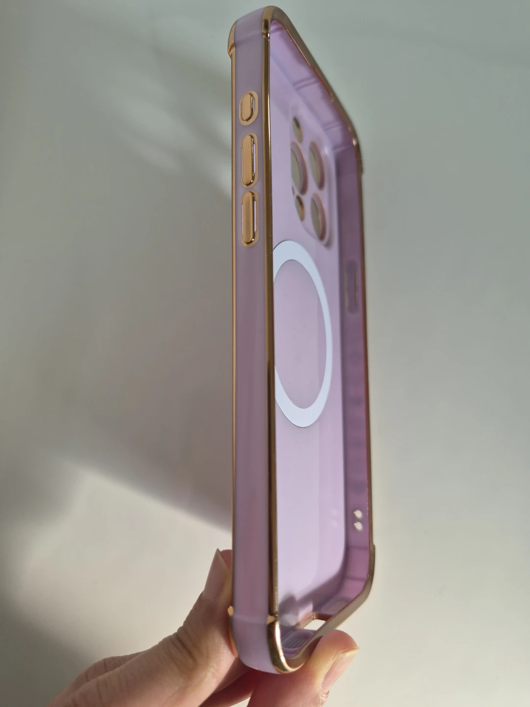 Purple MagSafe Phone Case with Gold Trim - iPhone 14 pro max - photo 4
