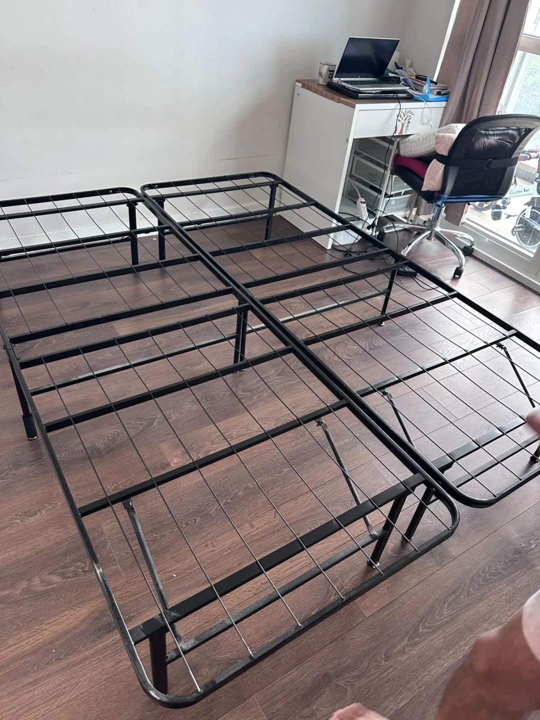 Black Metal Folding Bed Frame