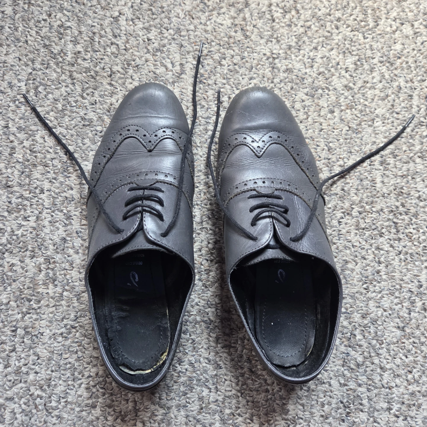 ⚽️ Dark Grey Wingtip Oxford Shoes Look-alike