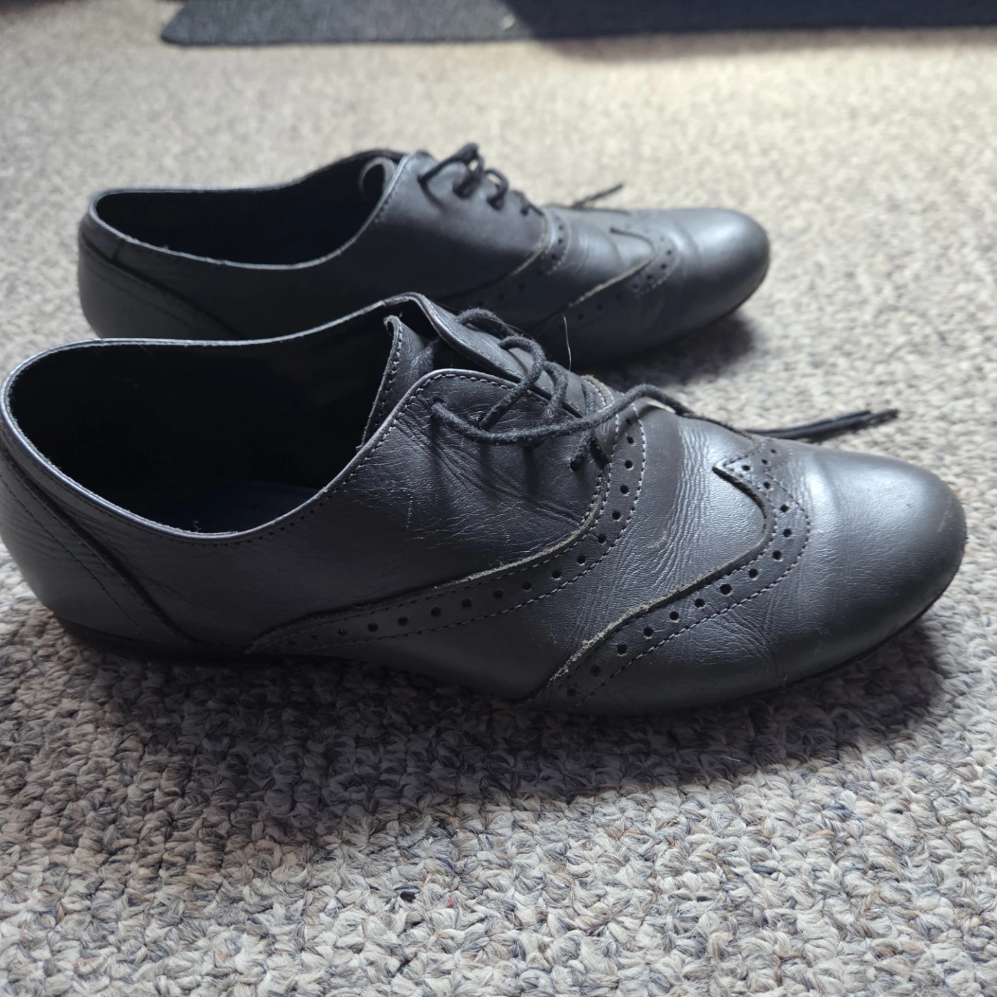 ⚽️ Dark Grey Wingtip Oxford Shoes Look-alike - photo 2
