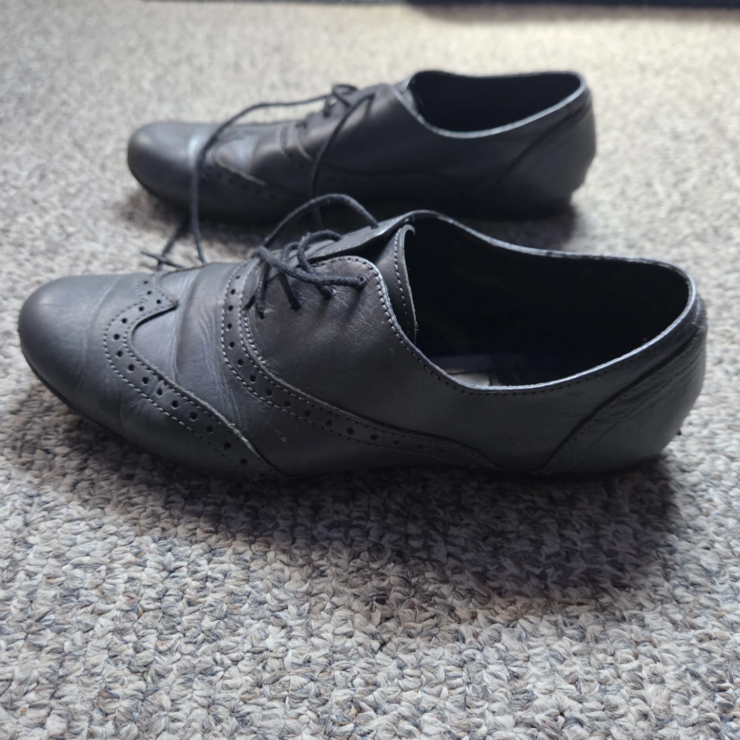 ⚽️ Dark Grey Wingtip Oxford Shoes Look-alike - photo 3