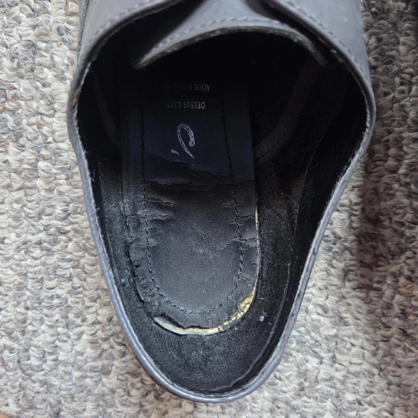 ⚽️ Dark Grey Wingtip Oxford Shoes Look-alike - photo 4