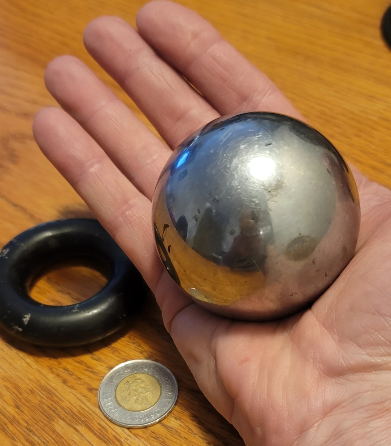 Metal Ball with Black Ring - photo 2