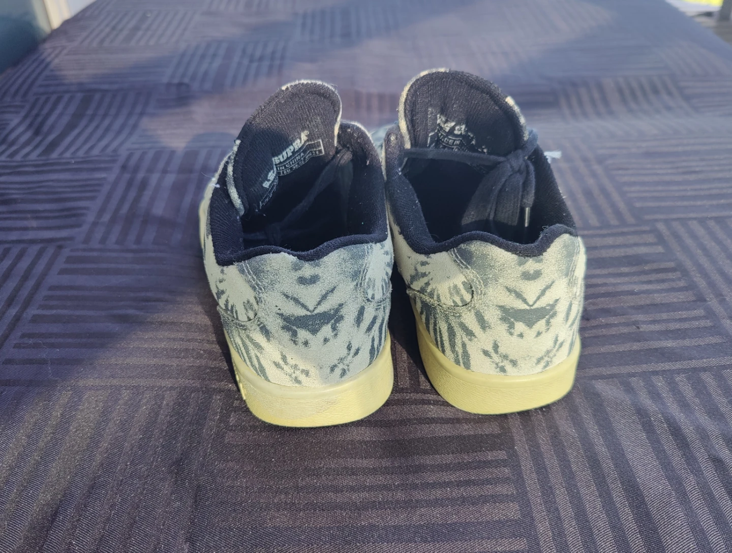 Women's Supra Bullet Grey & Black Tie-Dye Skate Sneakers Shoes 6 - photo 5