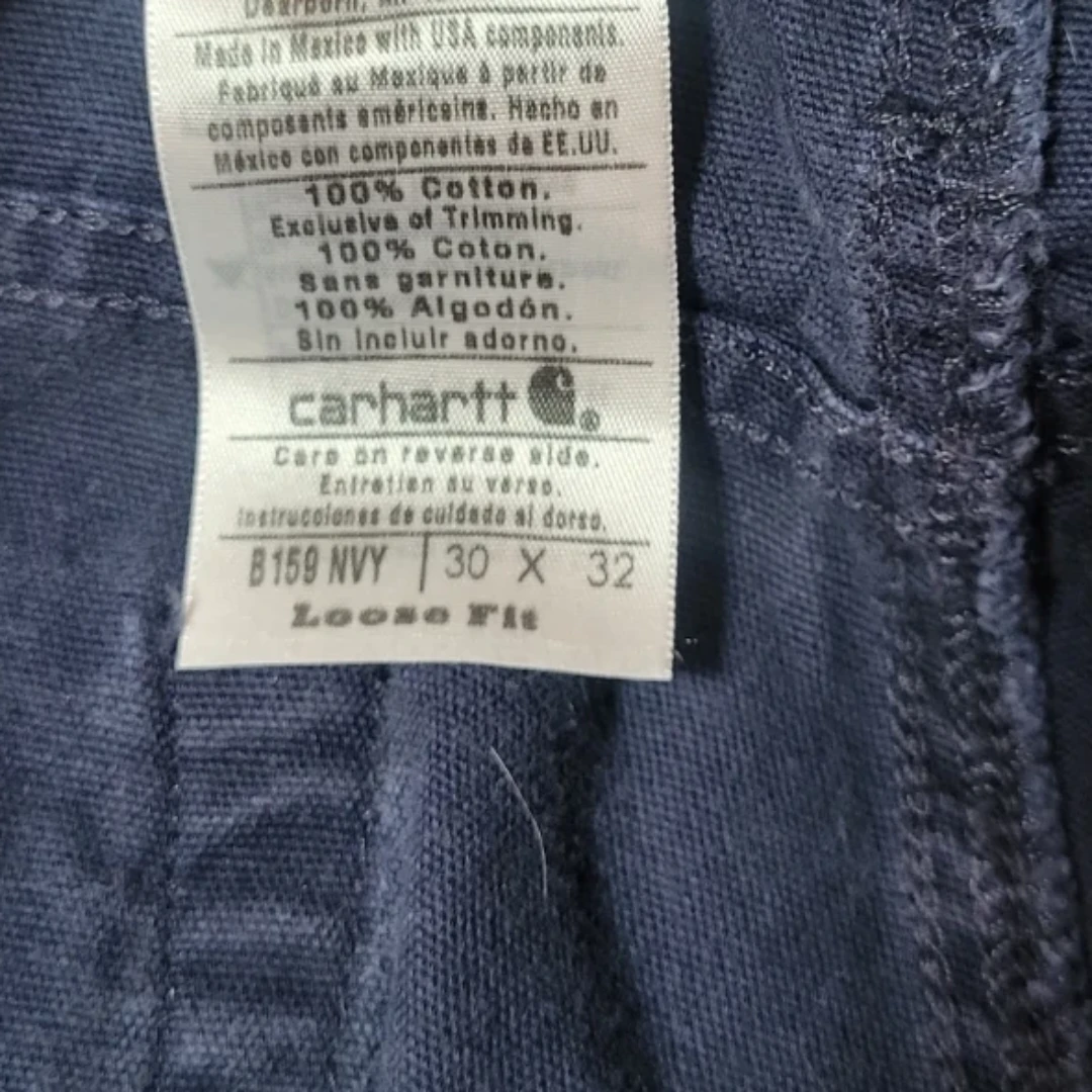 Carhartt Navy Blue Loose Fit Work Pants - photo 3