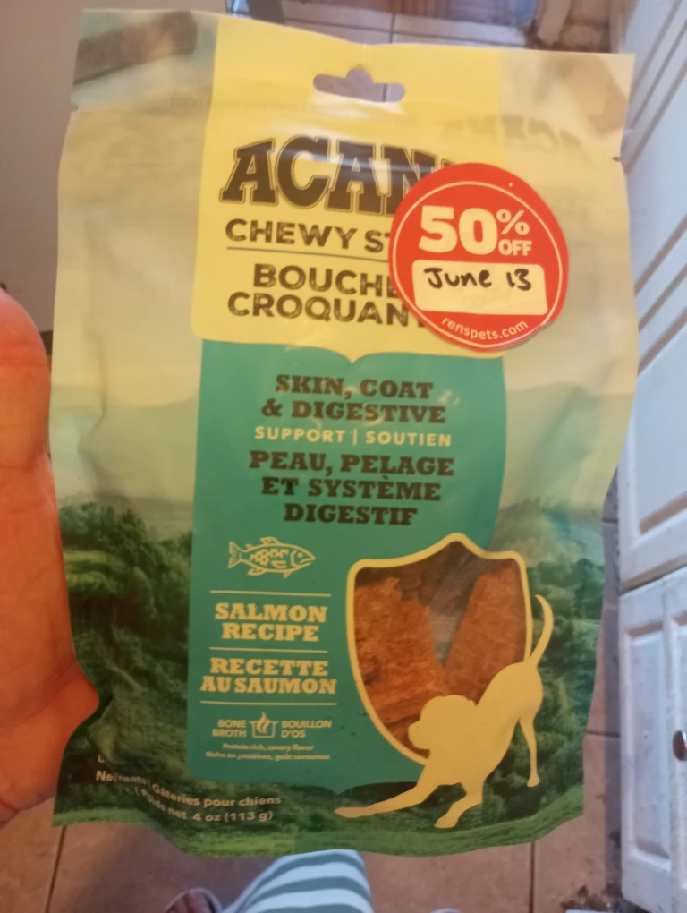 ACANA Chewy Strips Dog Treats - Salmon & Chicken Recipes