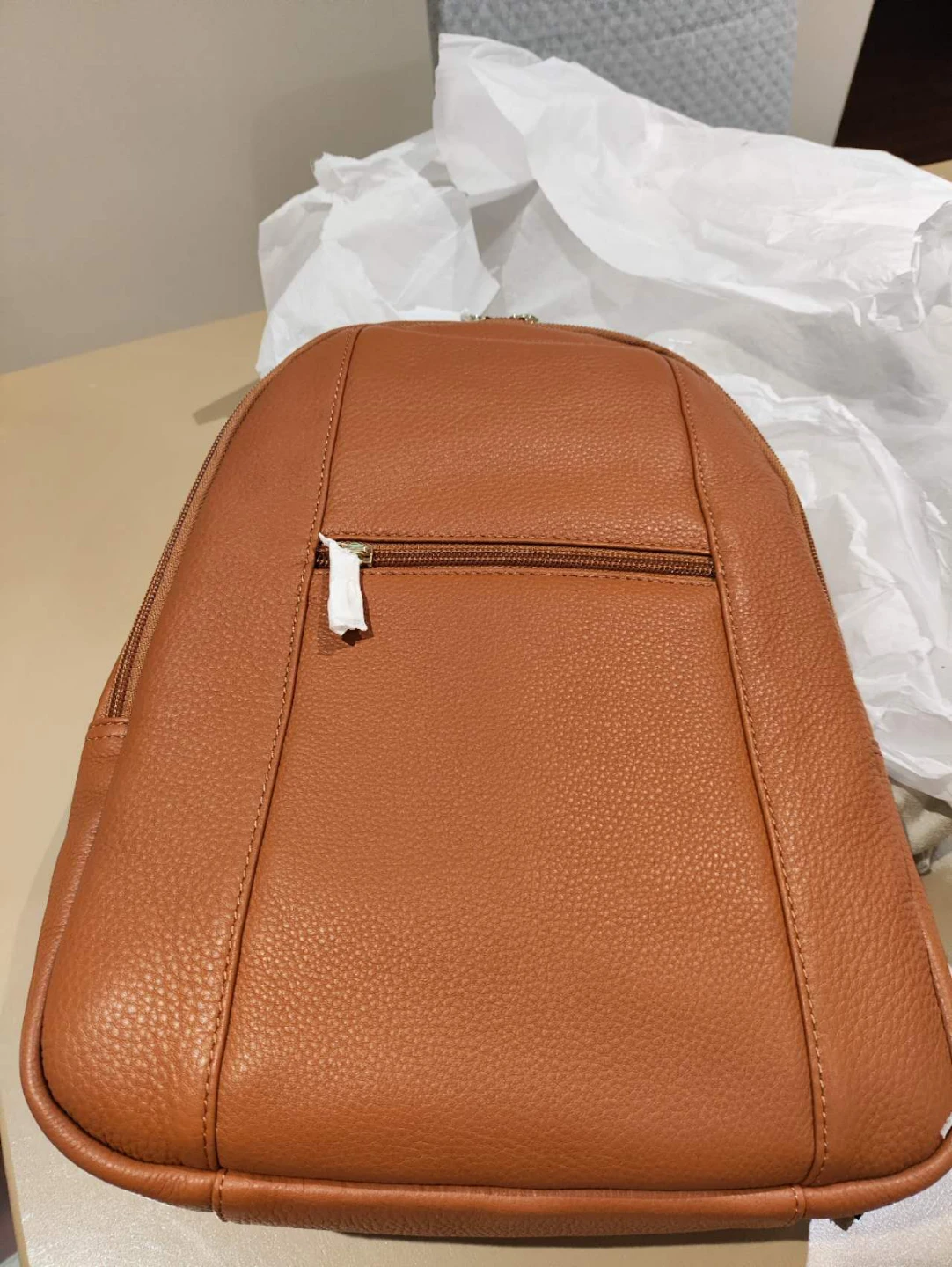 Brown  genuine Leather Backpack