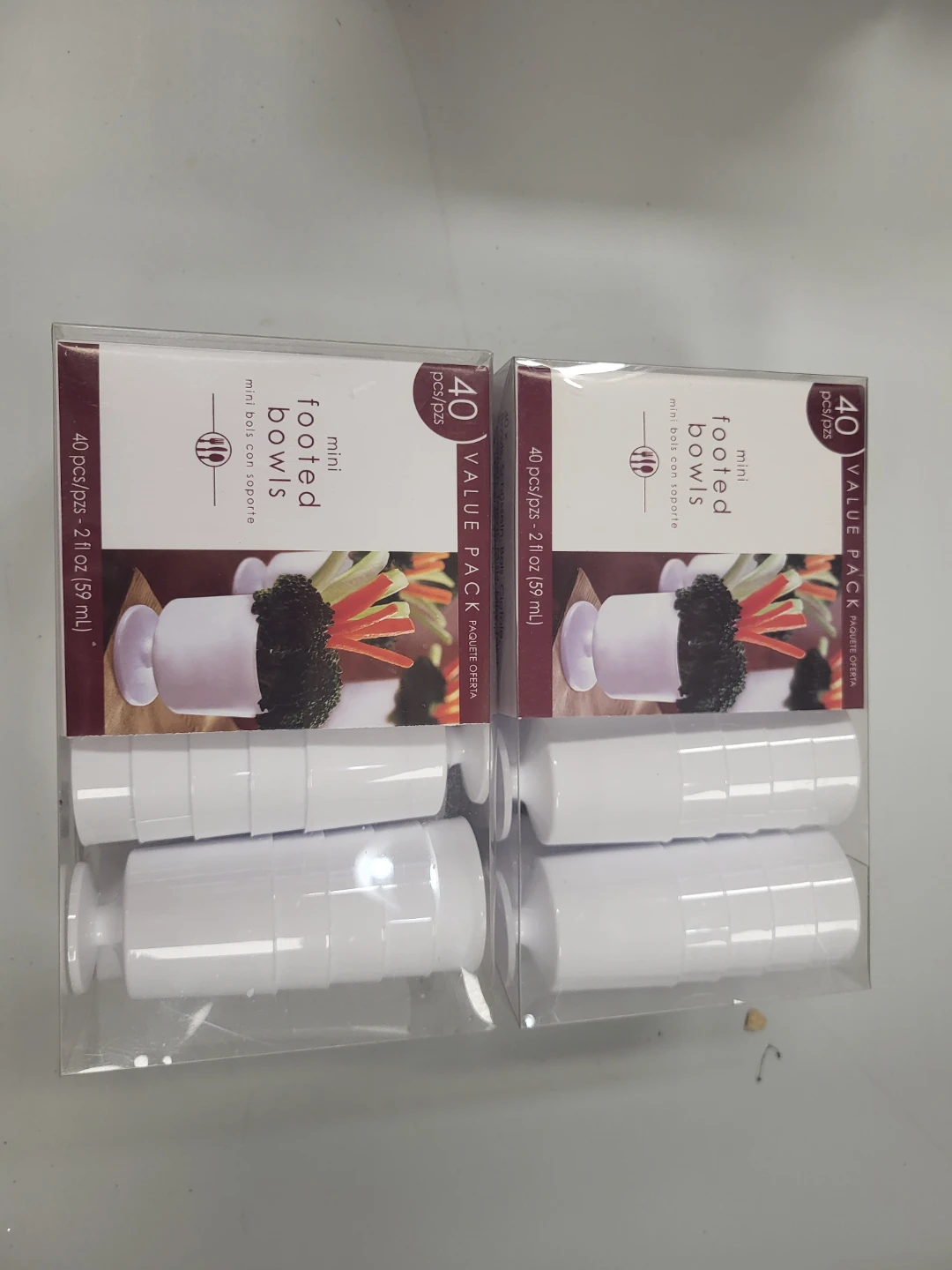Mini Footed Bowls - 40 Count