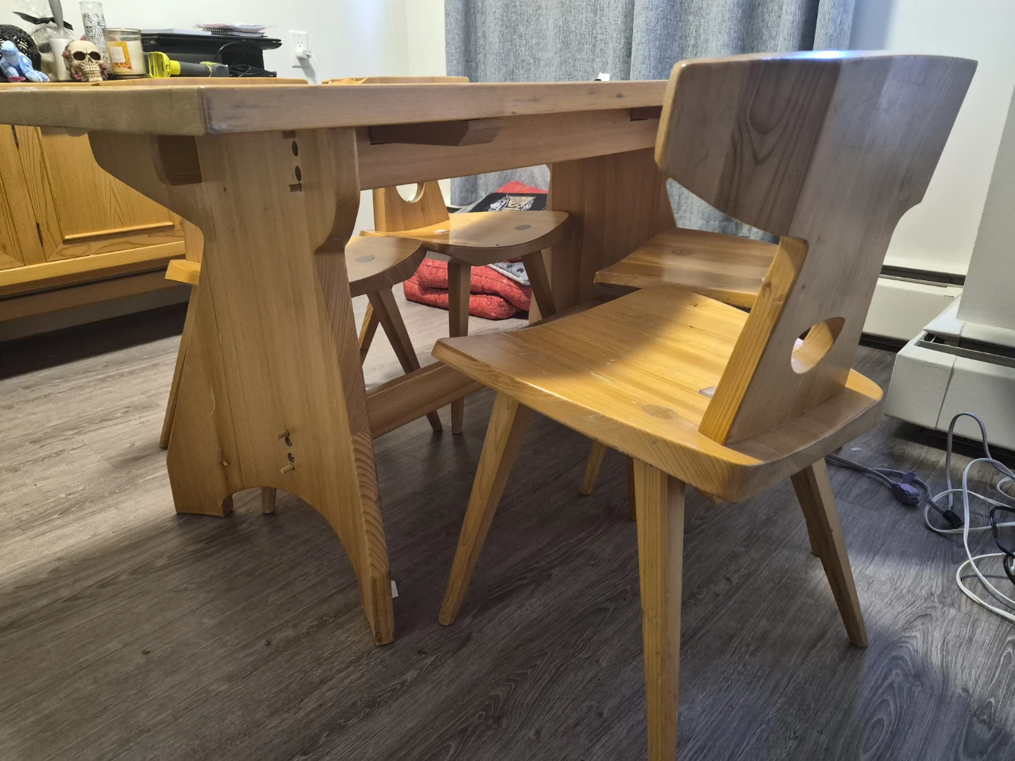 Teak Wooden Dining Table and Chairs Set - photo 2