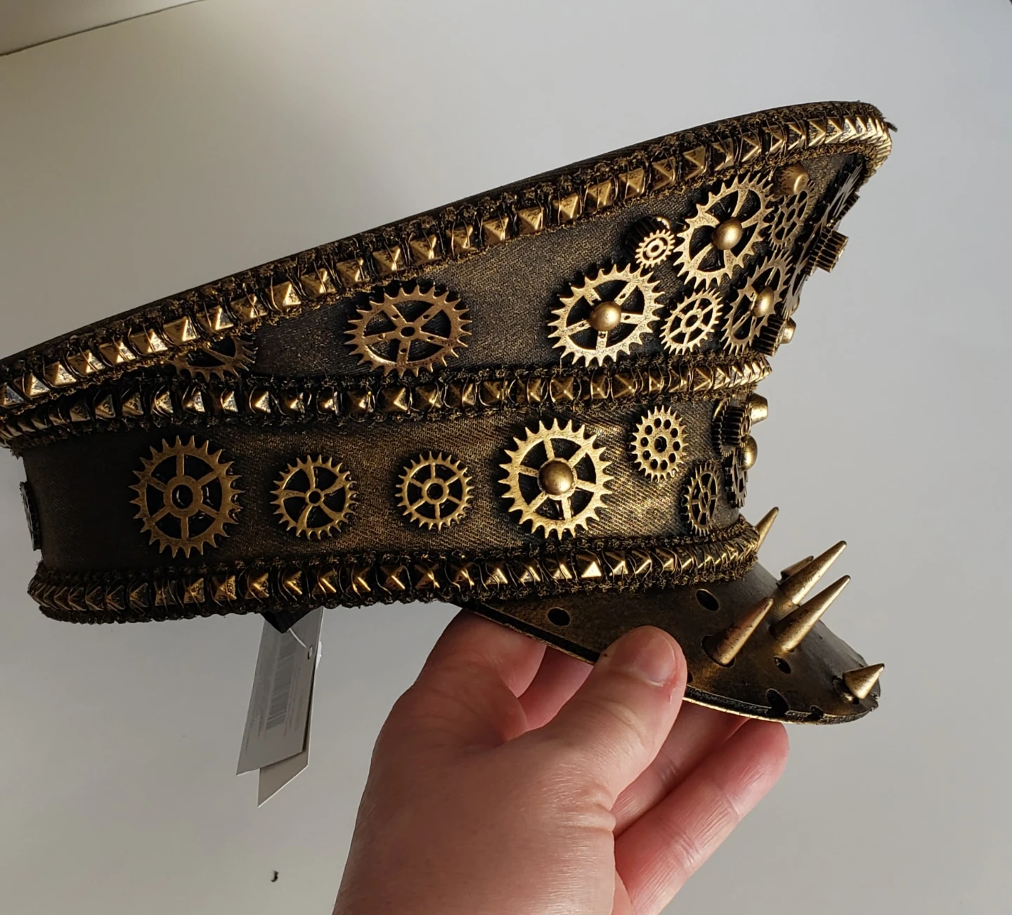 Steampunk Style Hat with Gears and Spikes - photo 3