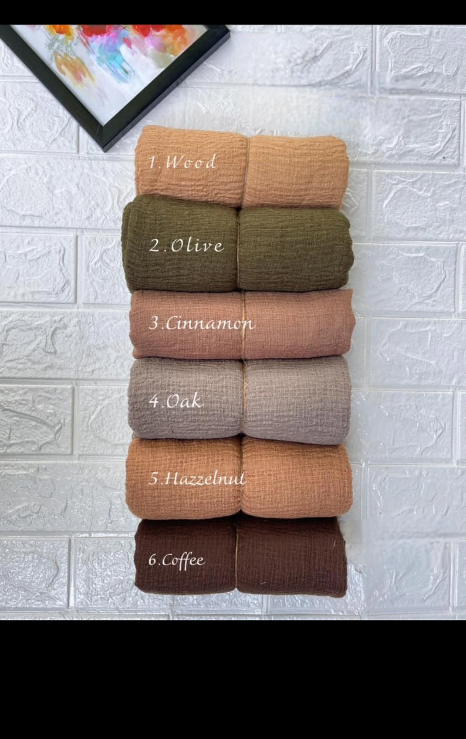Crinkled Cotton Scarves - Various Colours - photo 4