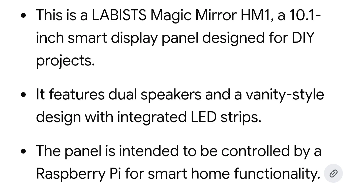LABISTS Magic Mirror HM1 Smart Display Panel - photo 3