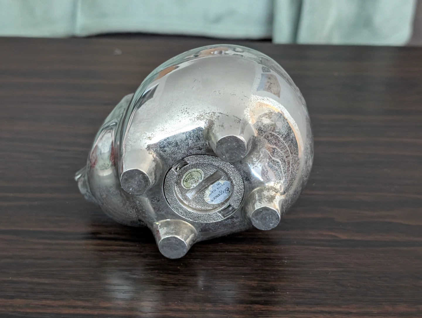 Silver Plated Piggy Bank - photo 2