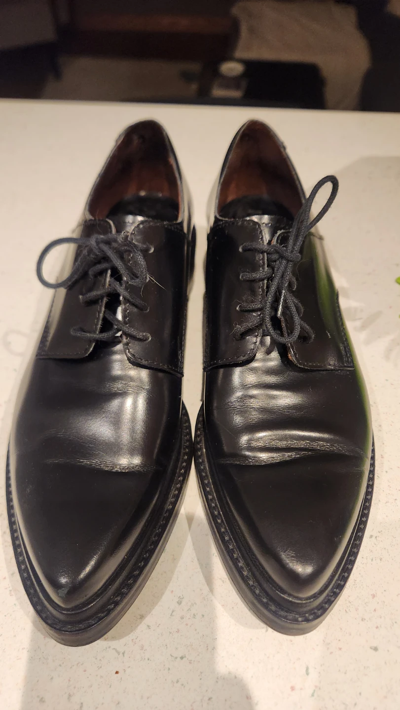 Acne Studios Black Leather Oxford Shoes