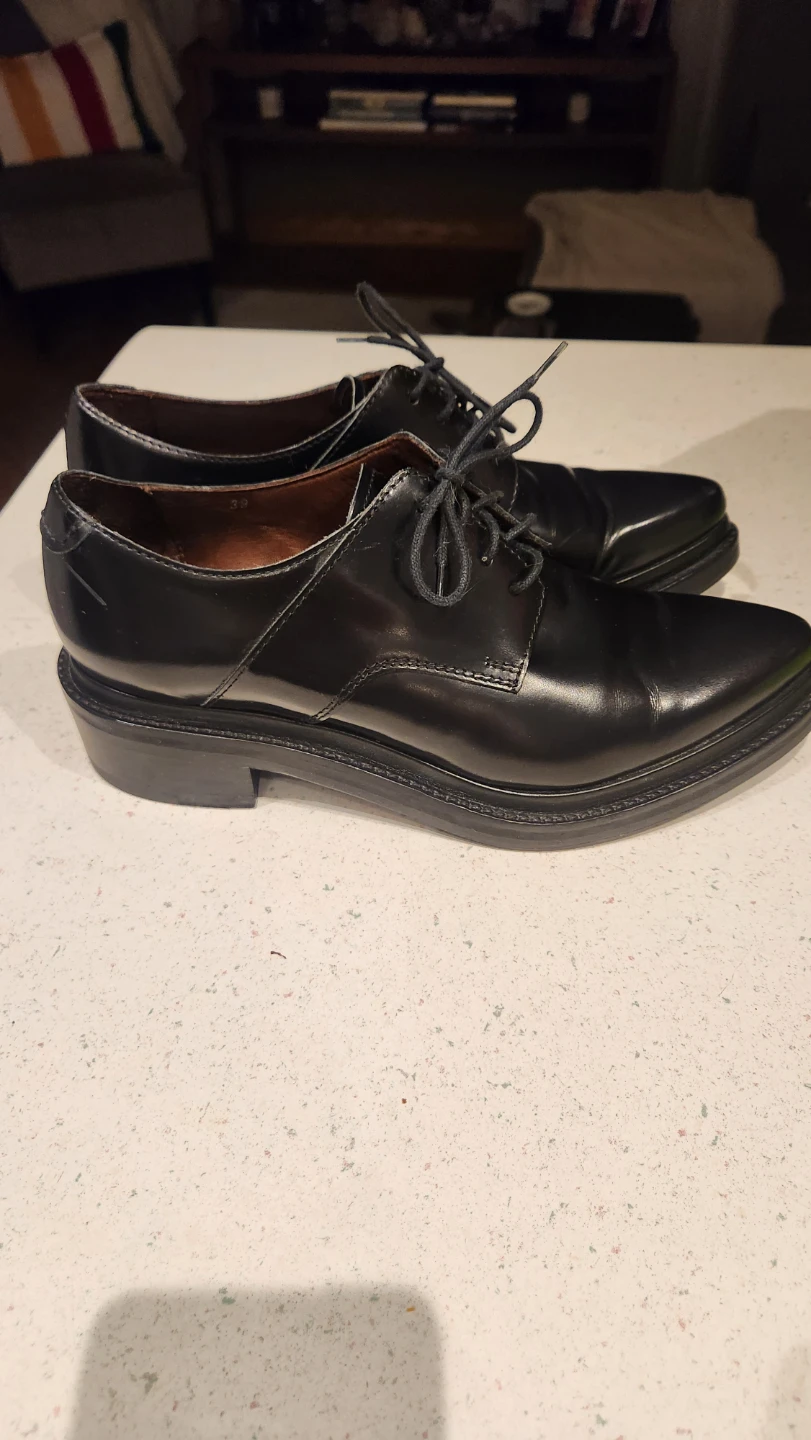 Acne Studios Black Leather Oxford Shoes - photo 3