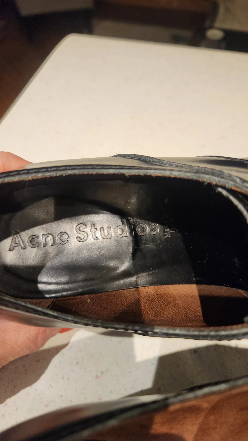 Acne Studios Black Leather Oxford Shoes - photo 4