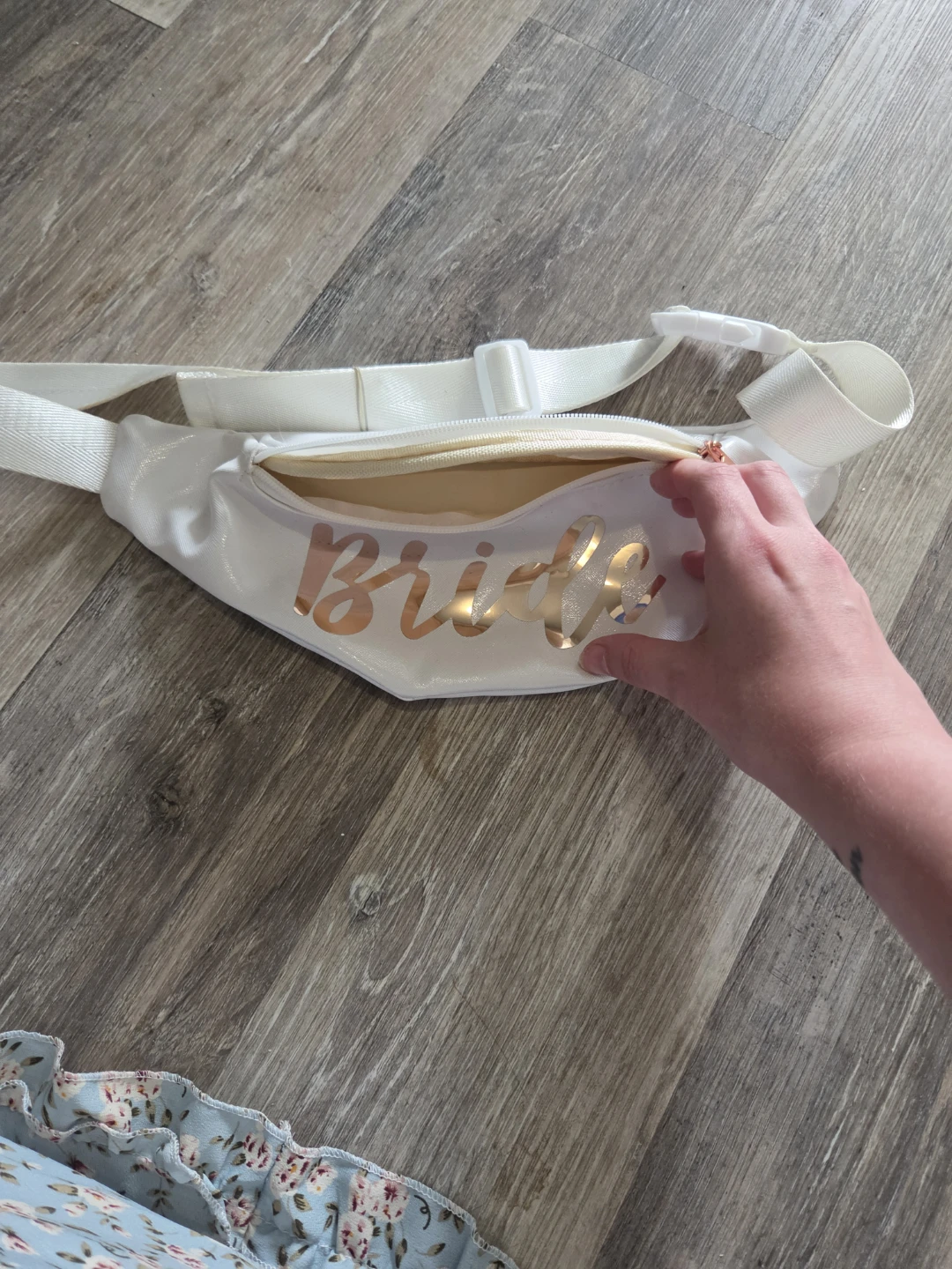 Bride Fanny Pack and "Happily Ever After" Sun Hat