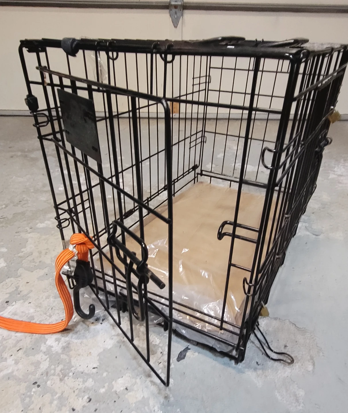 Black Metal Dog Crate - photo 2