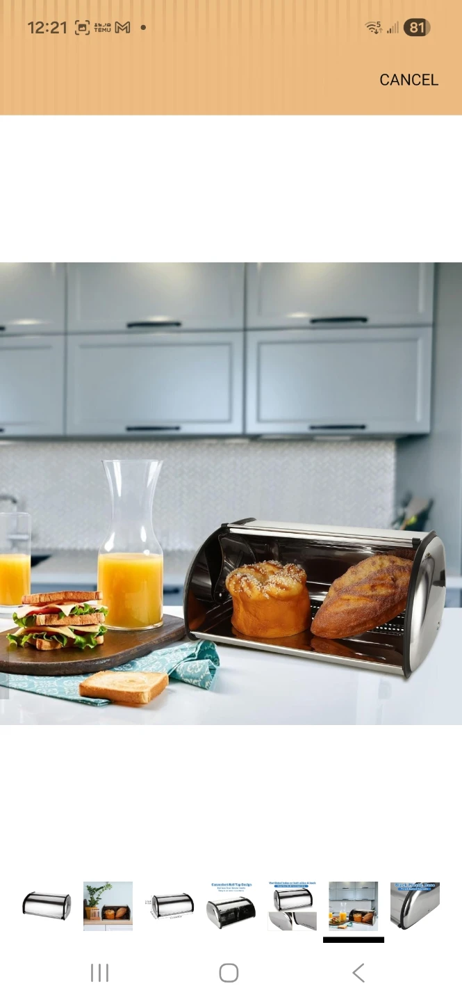 NEW Bread Boxes for Kitchen Counter Roll Top Bread Bin