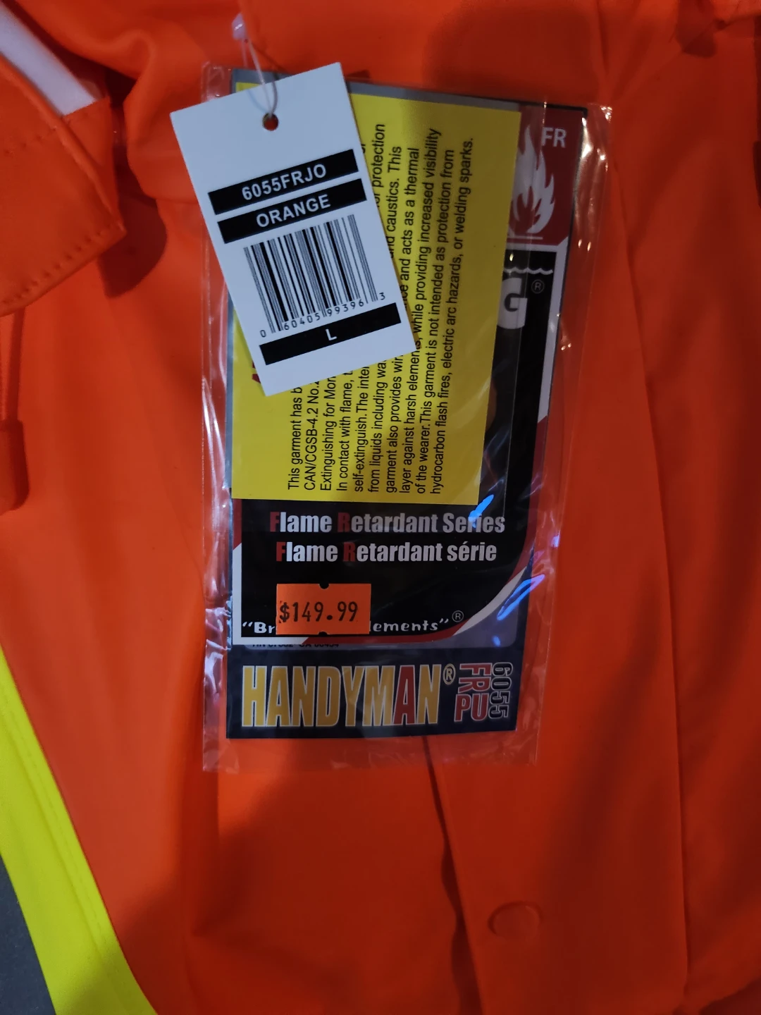 Handyman Flame Retardant Jacket - Orange - Size L - photo 2
