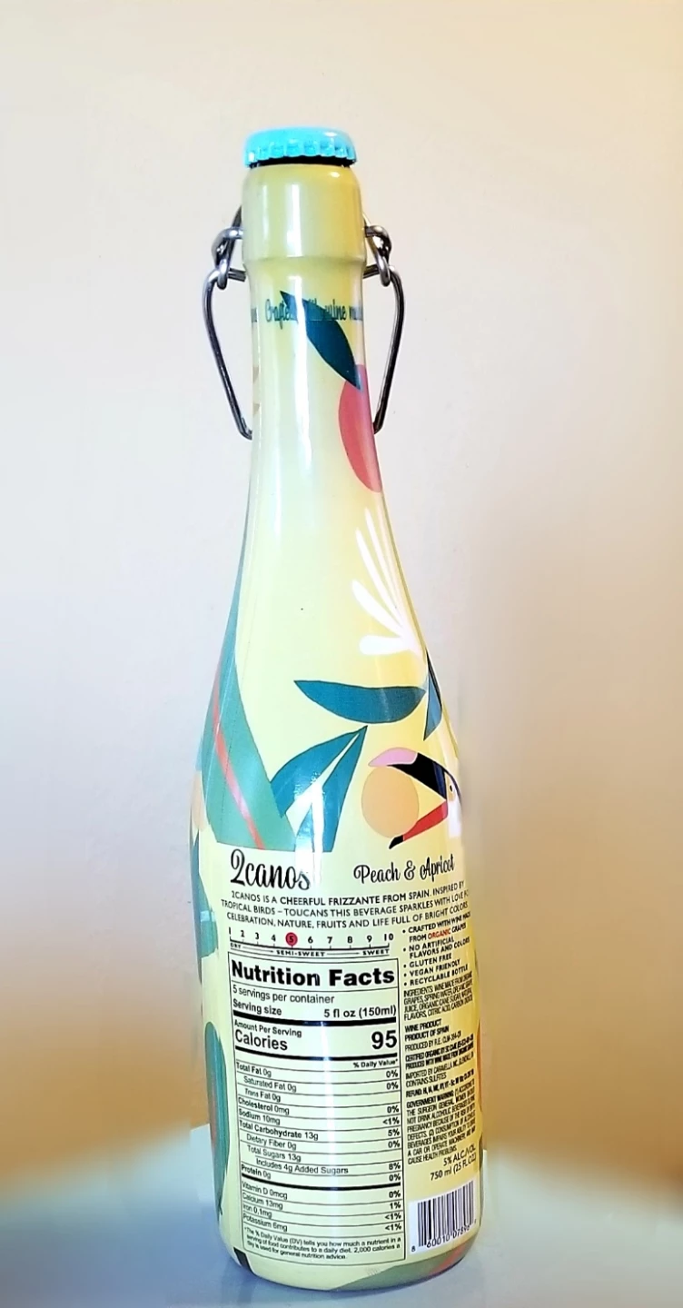 NEW 2canos Peach & Apricot Cheerful Frizzante Blanco ⚽ - photo 2