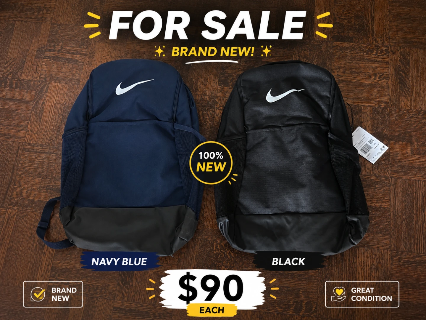 Nike Backpack - Navy Blue or Black