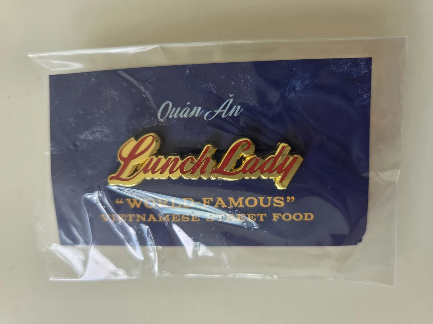 Lunch Lady "World Famous" Vietnamese Street Food Enamel Pin