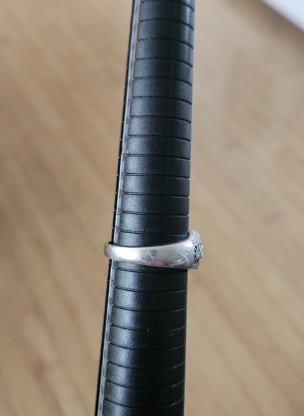 Vintage Sterling Silver Diamond Ring - photo 3