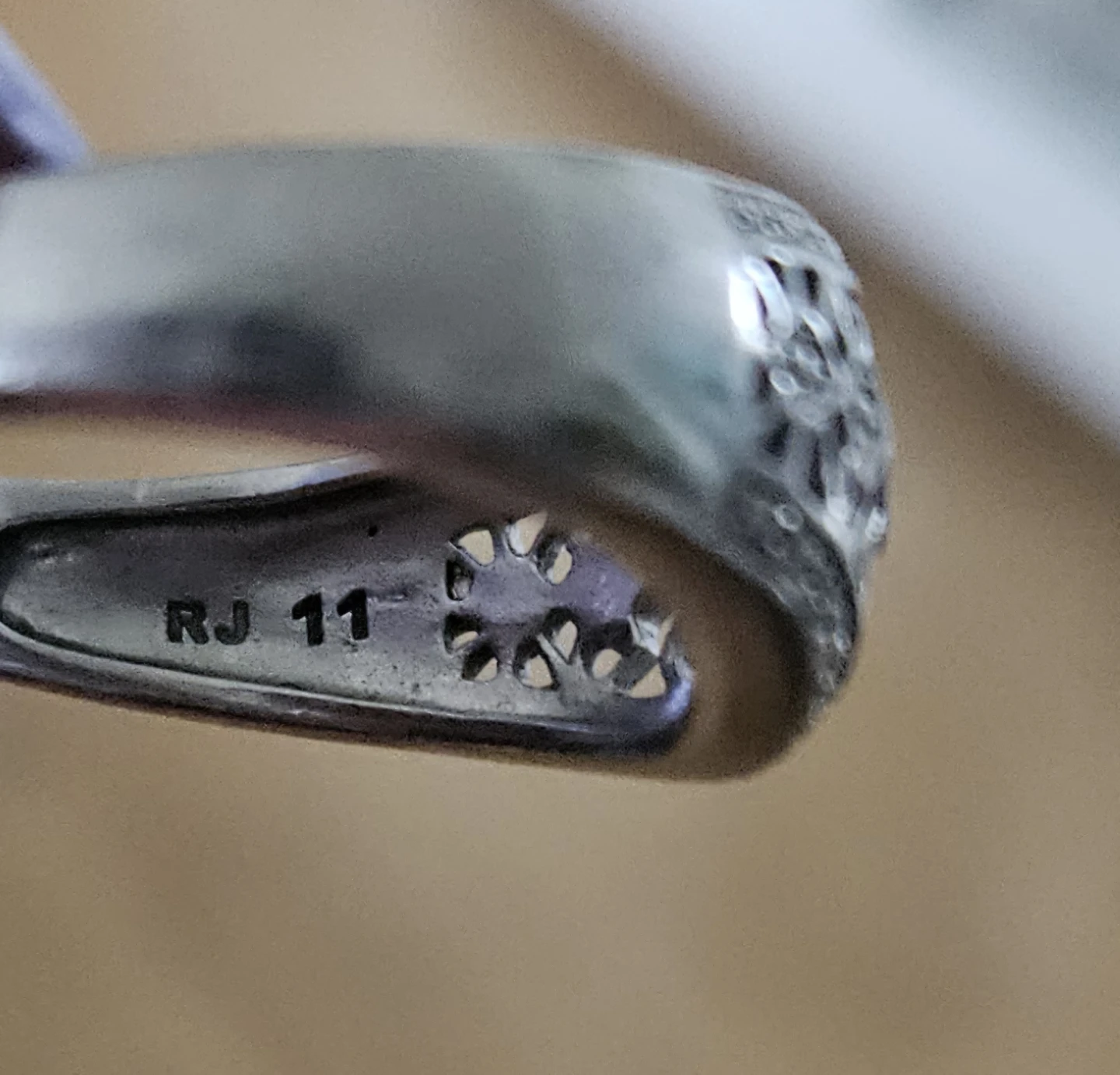 Vintage Sterling Silver Diamond Ring - photo 4