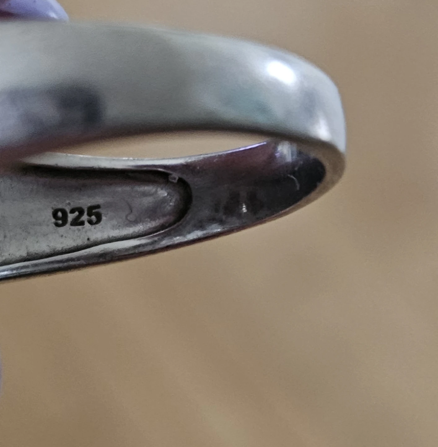 Vintage Sterling Silver Diamond Ring - photo 5