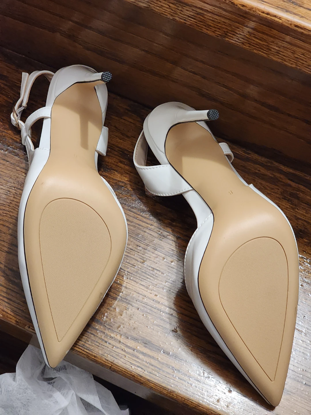 FSJ White Slingback Heels - photo 5