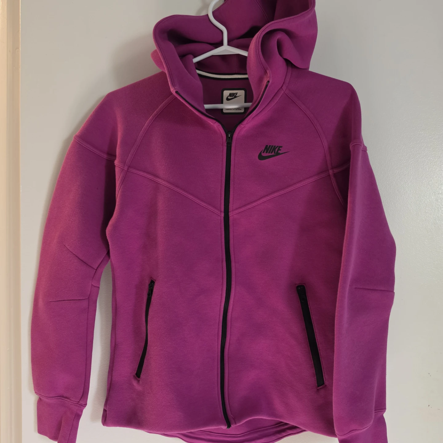 XS Magenta Nike Tech Fleece Full Zip Hoodie - EEUC - photo 2