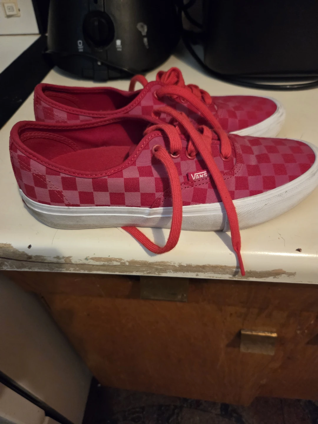 Vans Pro Red Checkerboard Skate Shoes