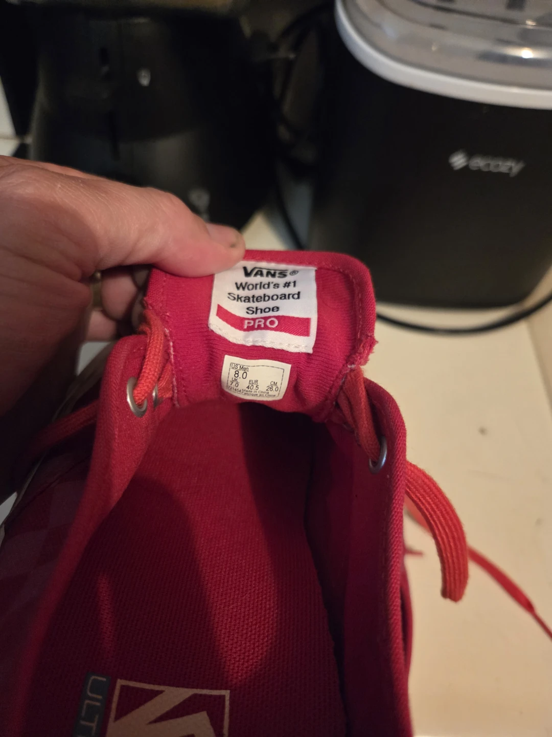Vans Pro Red Checkerboard Skate Shoes - photo 3