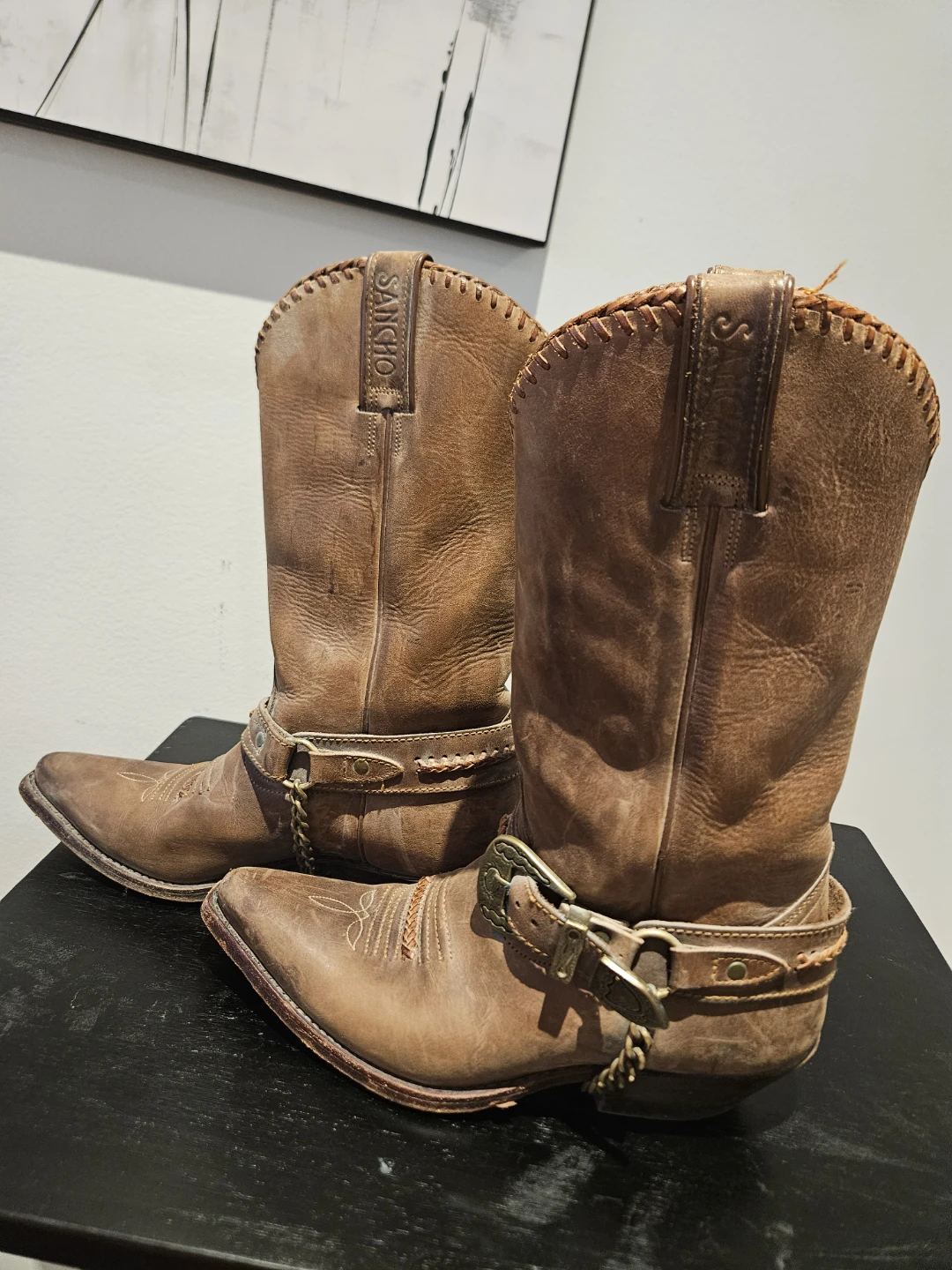 Sancho Boots Brown Leather Cowboy Boots