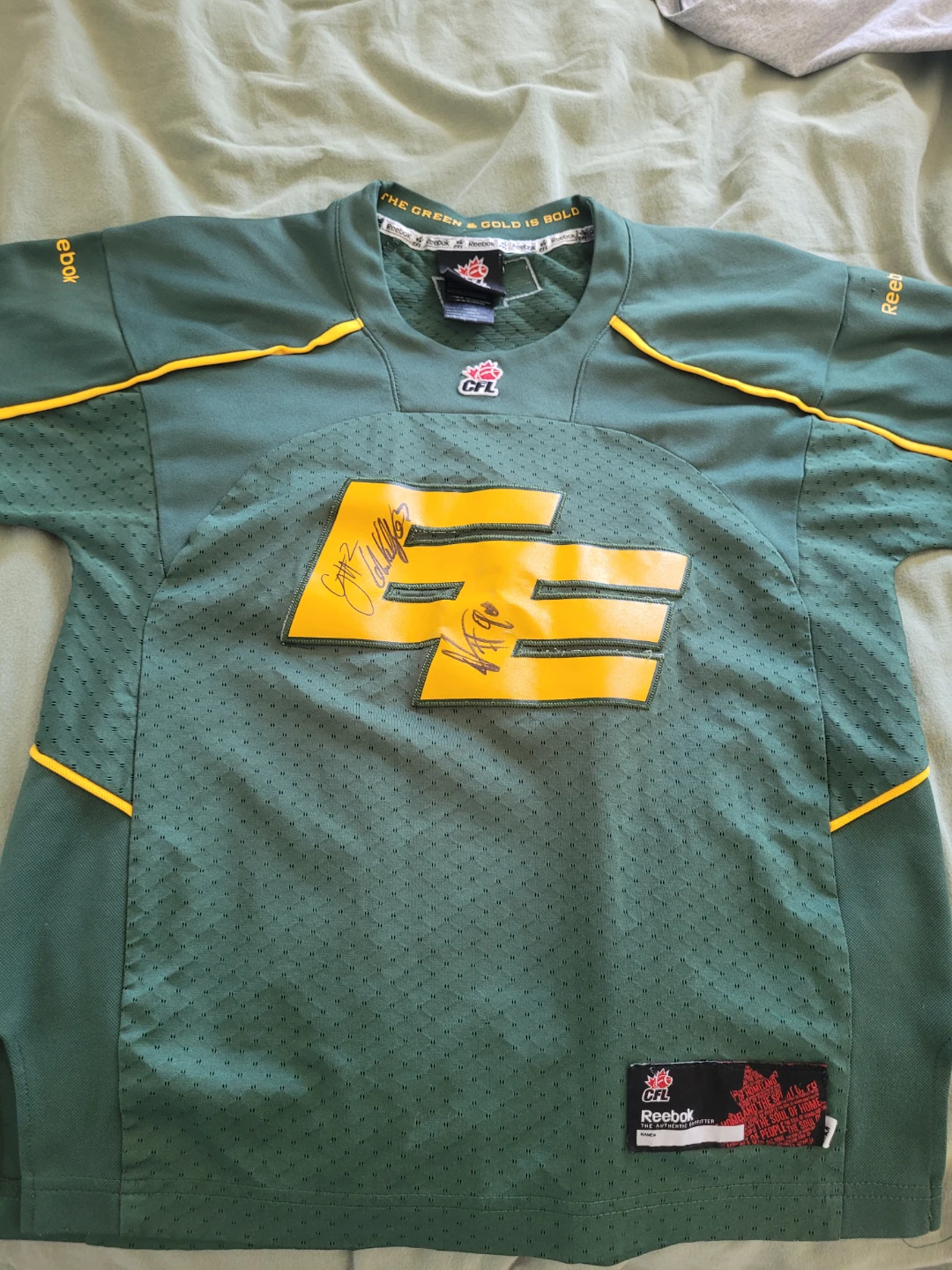 Signed Edmonton Eskimo CFL Jersey - Reebok