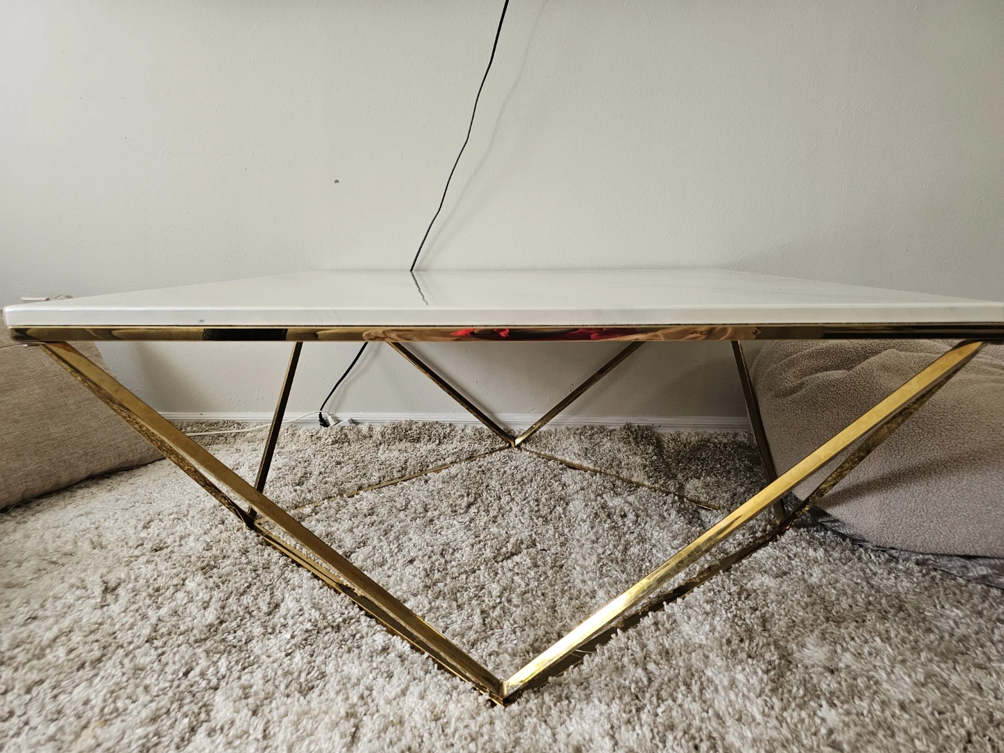 Lynn Coffee Table - Marble and Gold
