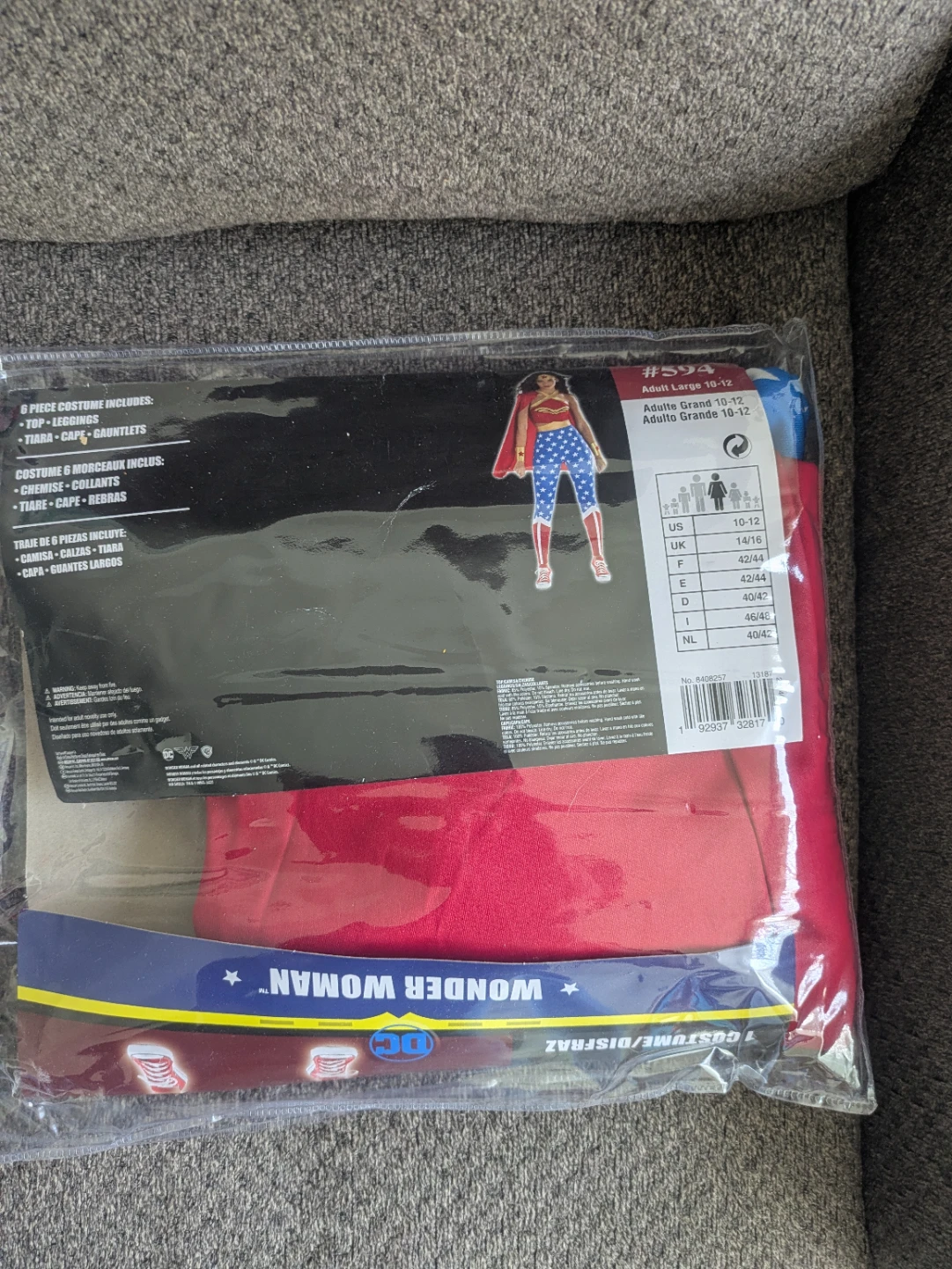 Wonder Woman Adult Costume Large 10-12 - photo 2