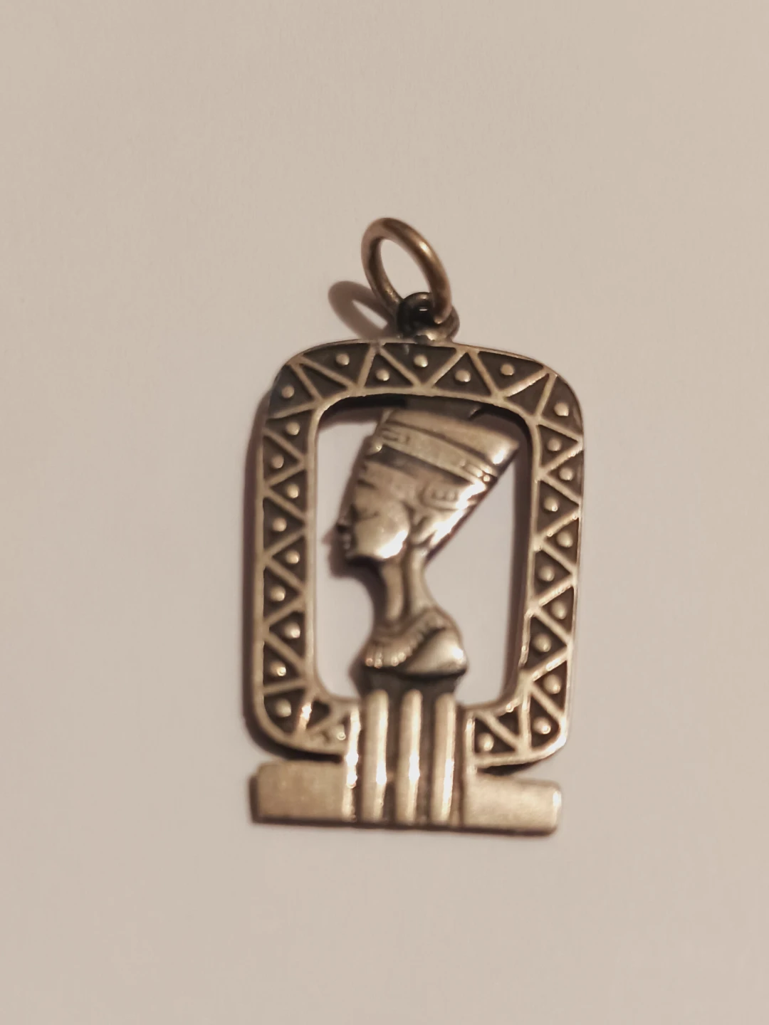 Sterling Silver Vintage  Egyptian Nefertiti Pendant