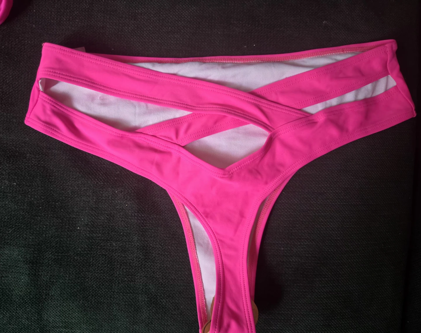 Women's Hot Pink Strappy Bikini Bottoms XL - photo 2