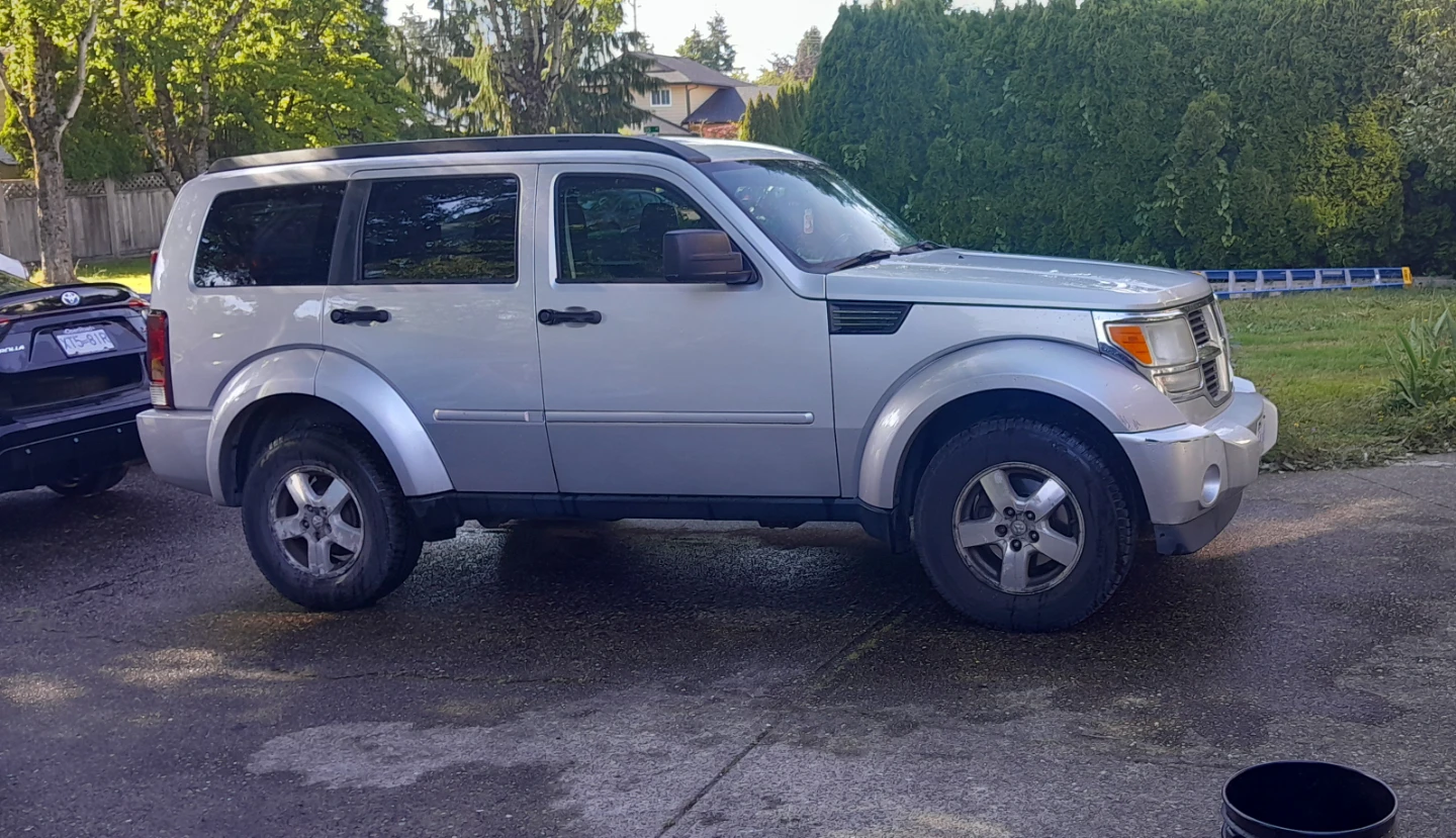 Silver Dodge Nitro SUV