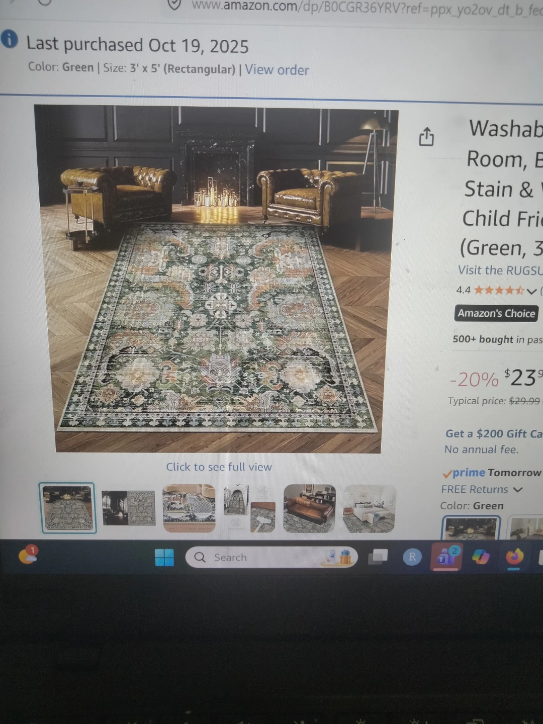 Rug washable