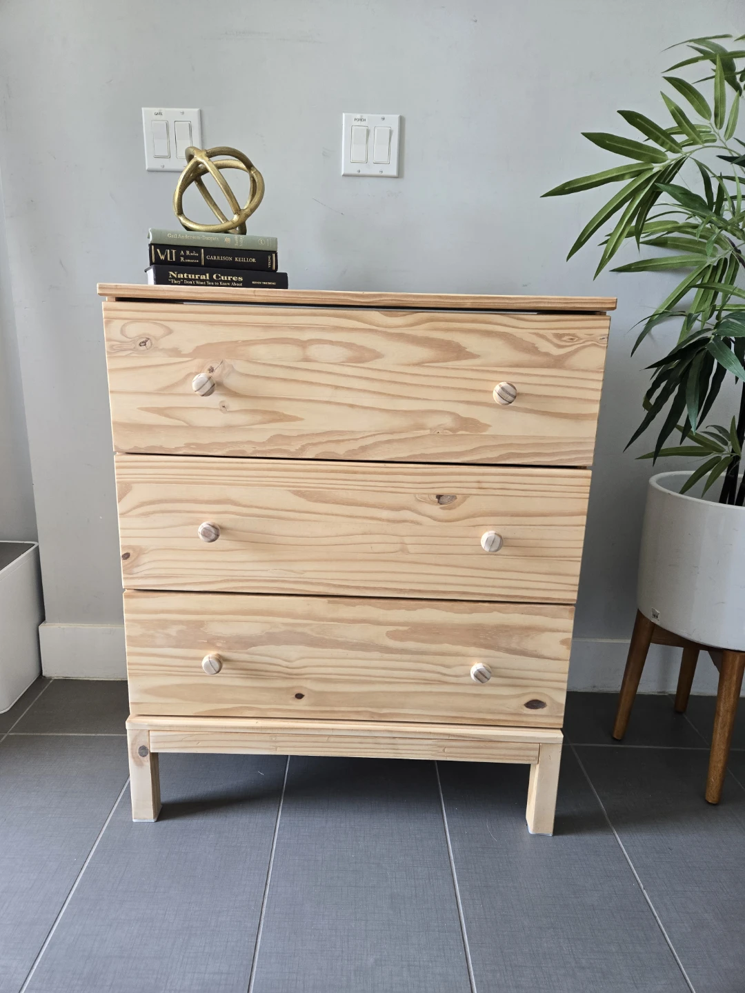 Newly sanded 3 drawer tarva dresser - photo 2