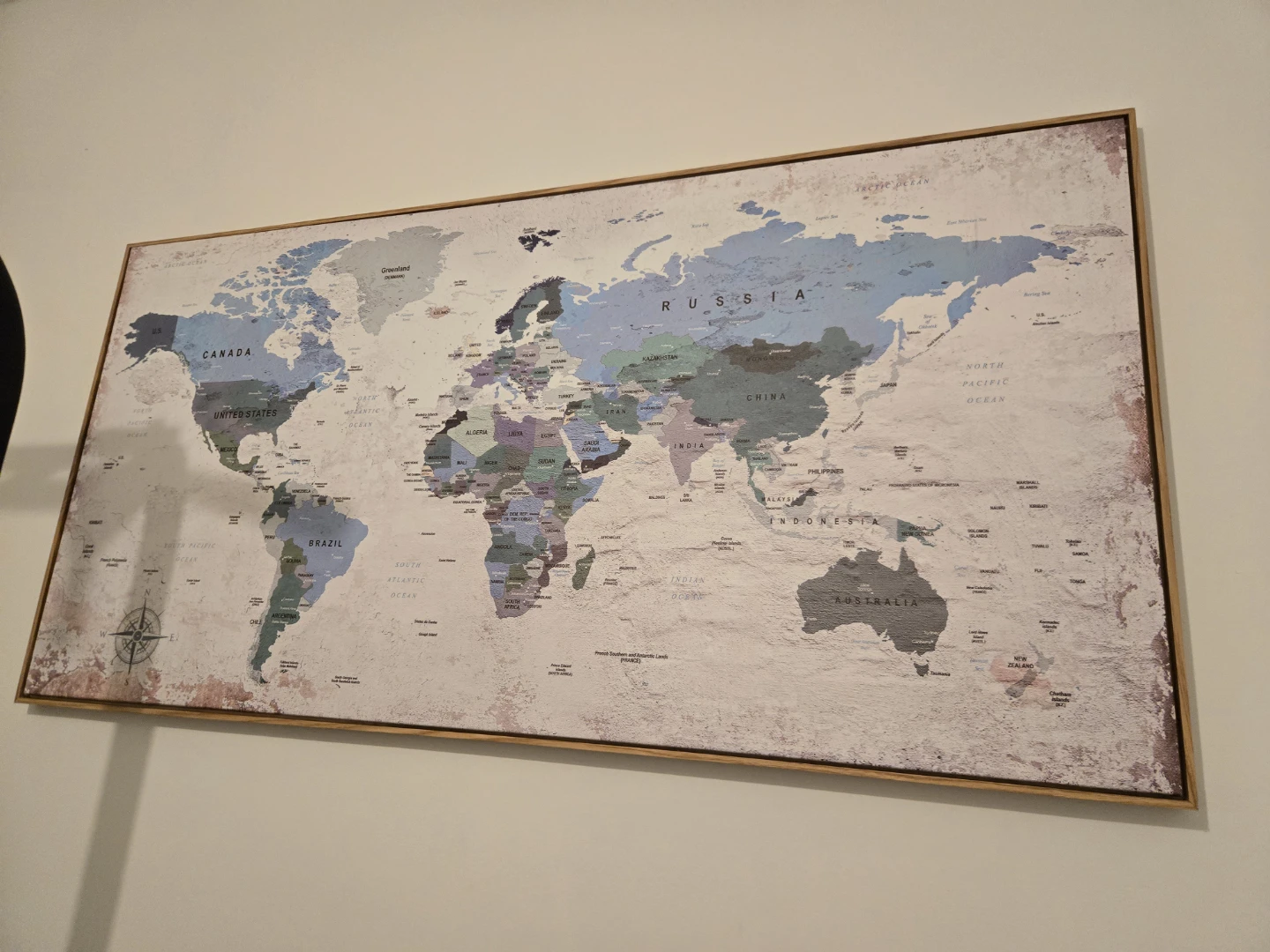 Framed World Map Wall Art - photo 3