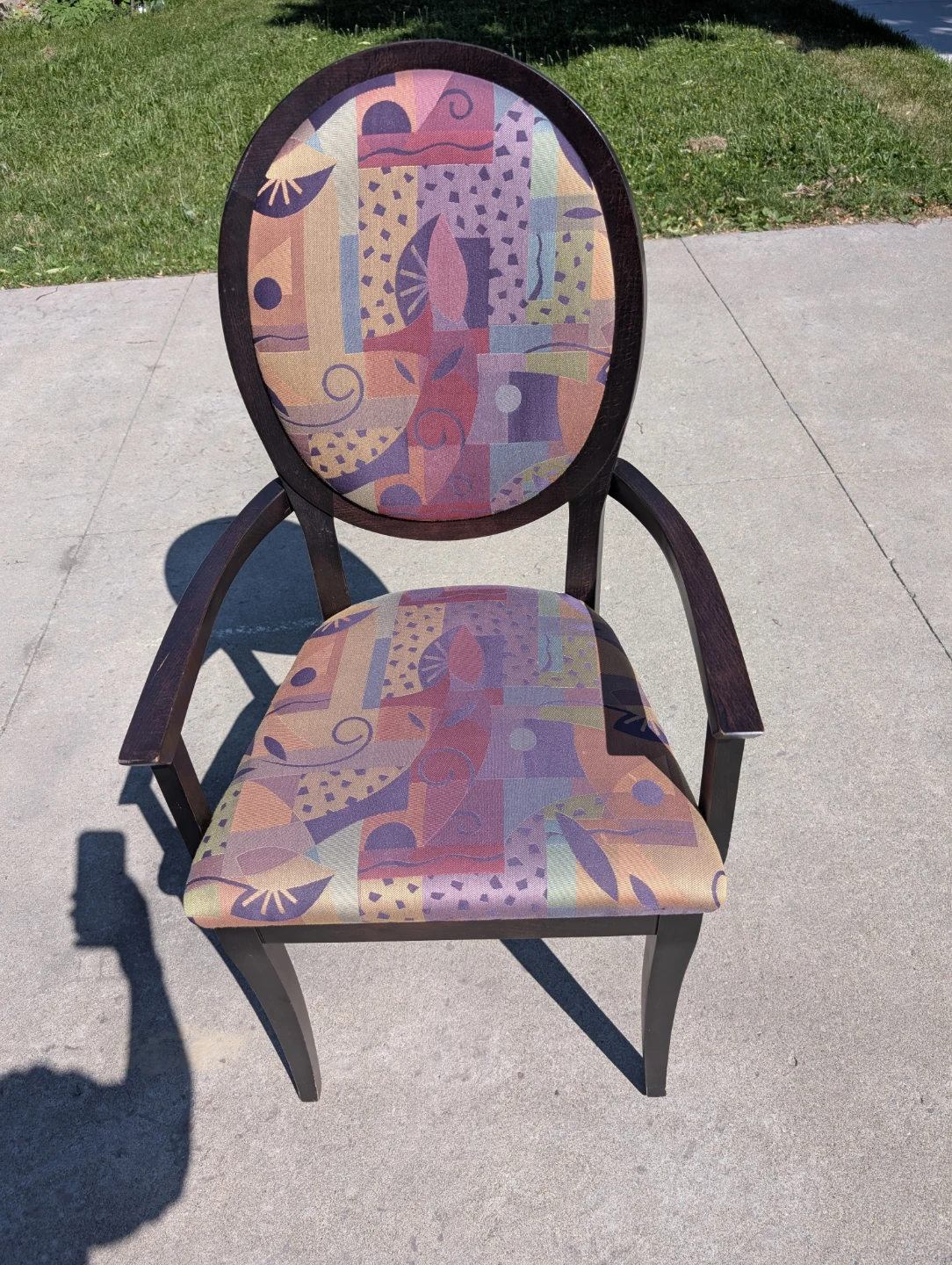 Dinec Armchair with colourful fabric