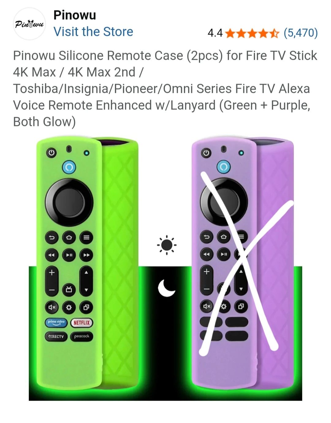 Silicone Remote Case for Fire TV Stick 4K Max (2pcs) - photo 3