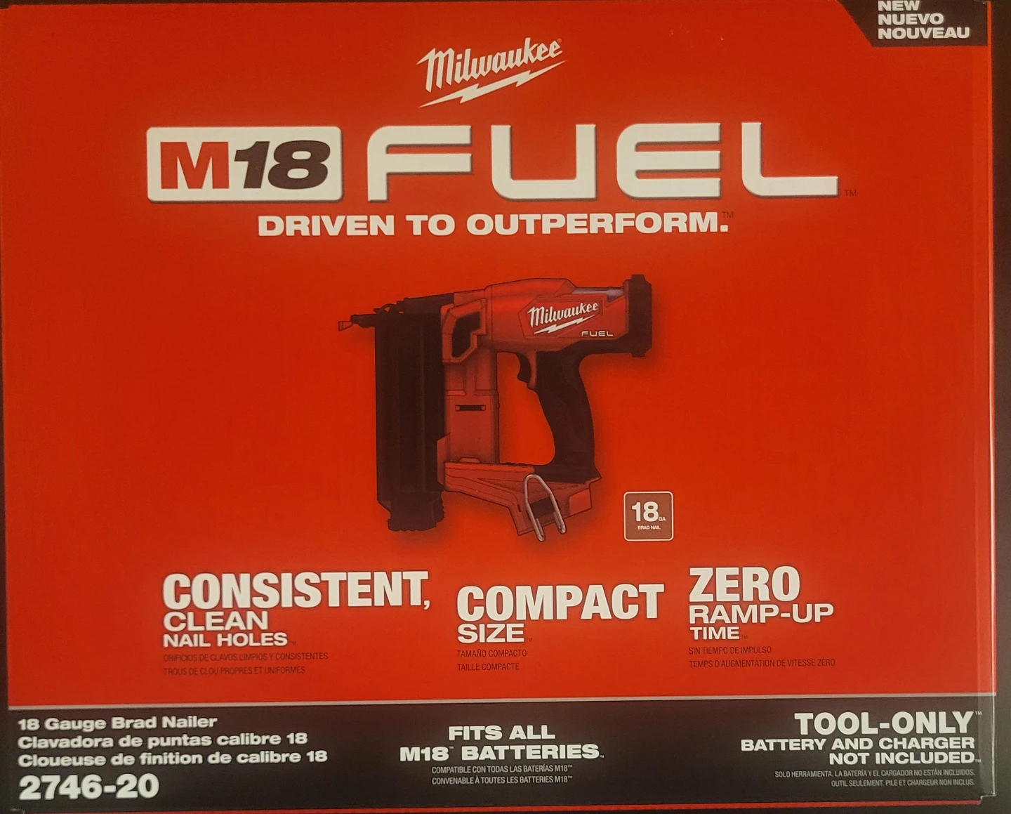 Milwaukee M18 FUEL 18-Gauge Brad Nailer (Tool Only)
