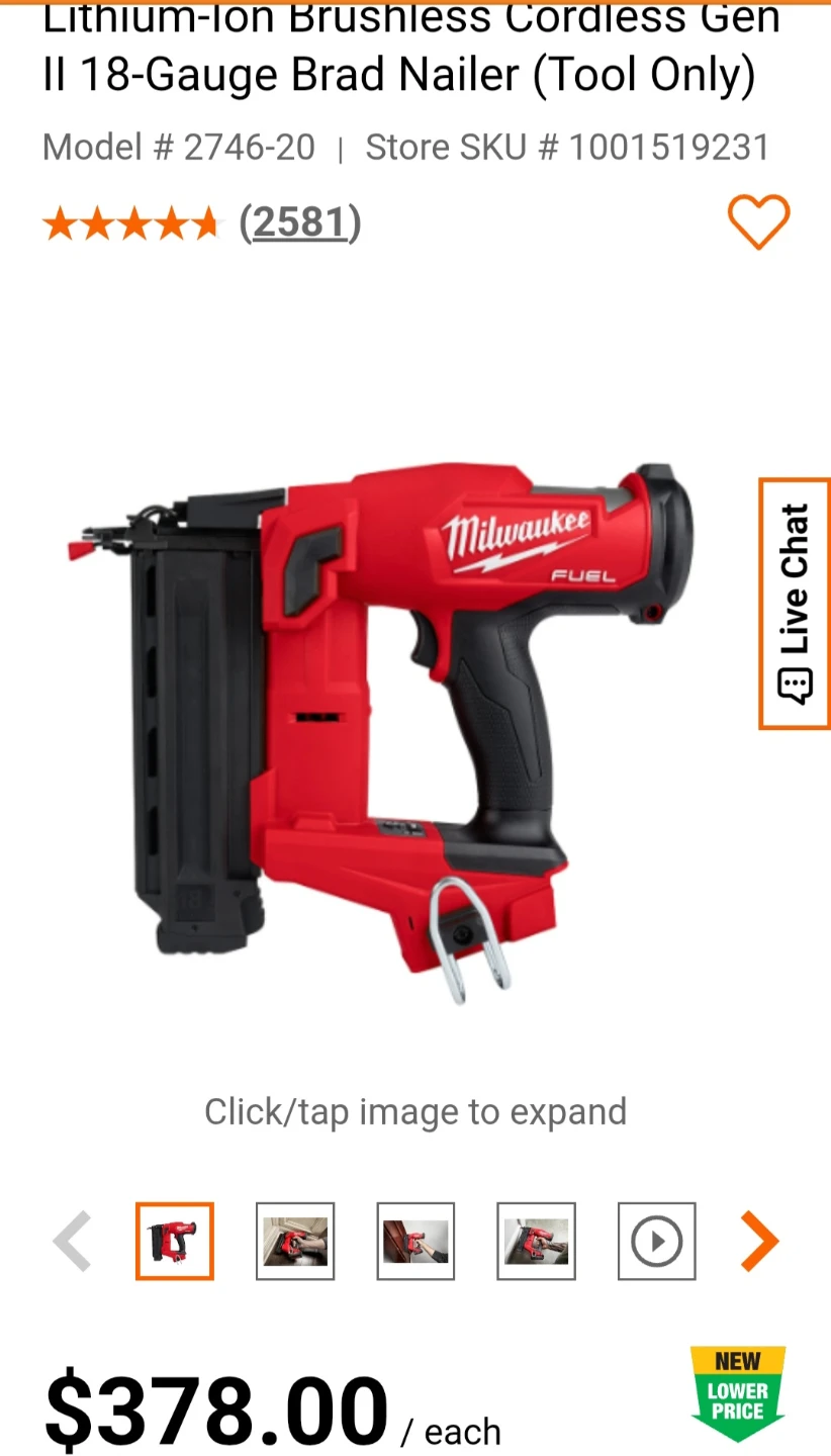 Milwaukee M18 FUEL 18-Gauge Brad Nailer (Tool Only) - photo 2