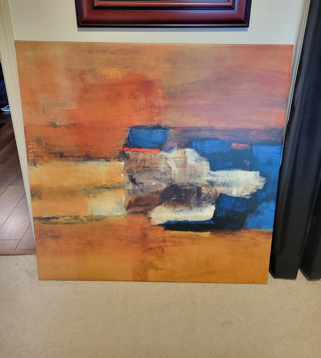 Abstract Painting/ Oilers colors 😁