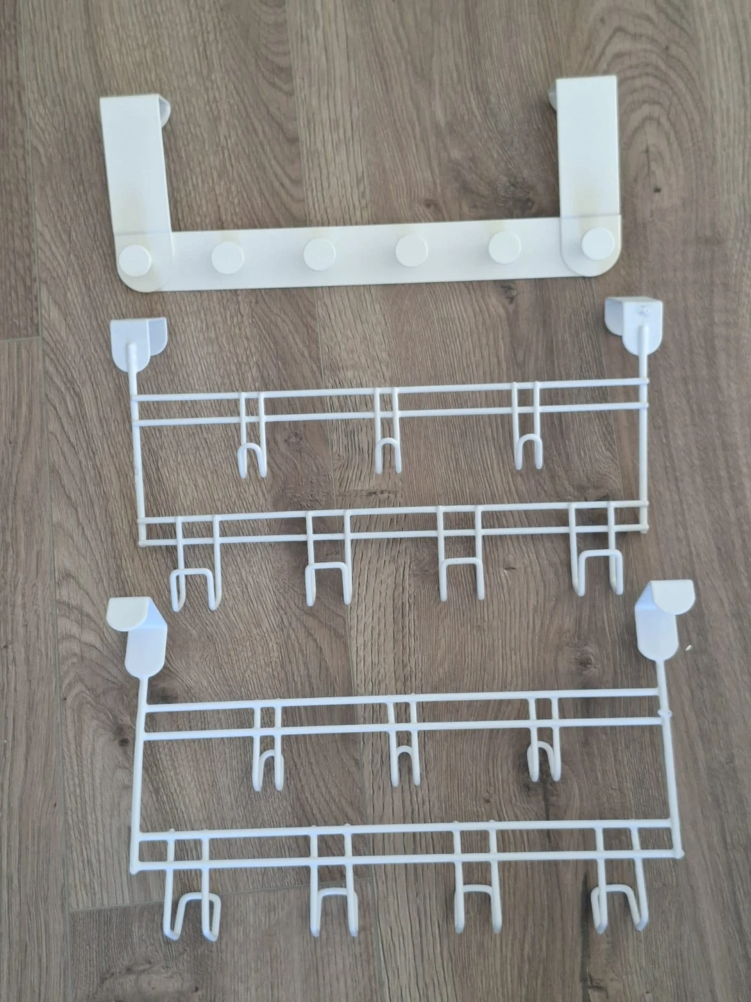 White Door Hooks - Over-the-Door Organizer